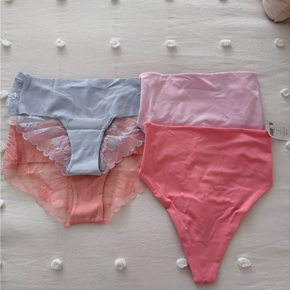 Set of Four Women's Panties in Pastel Colors